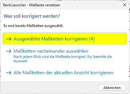 Maßtexte versetzen 2